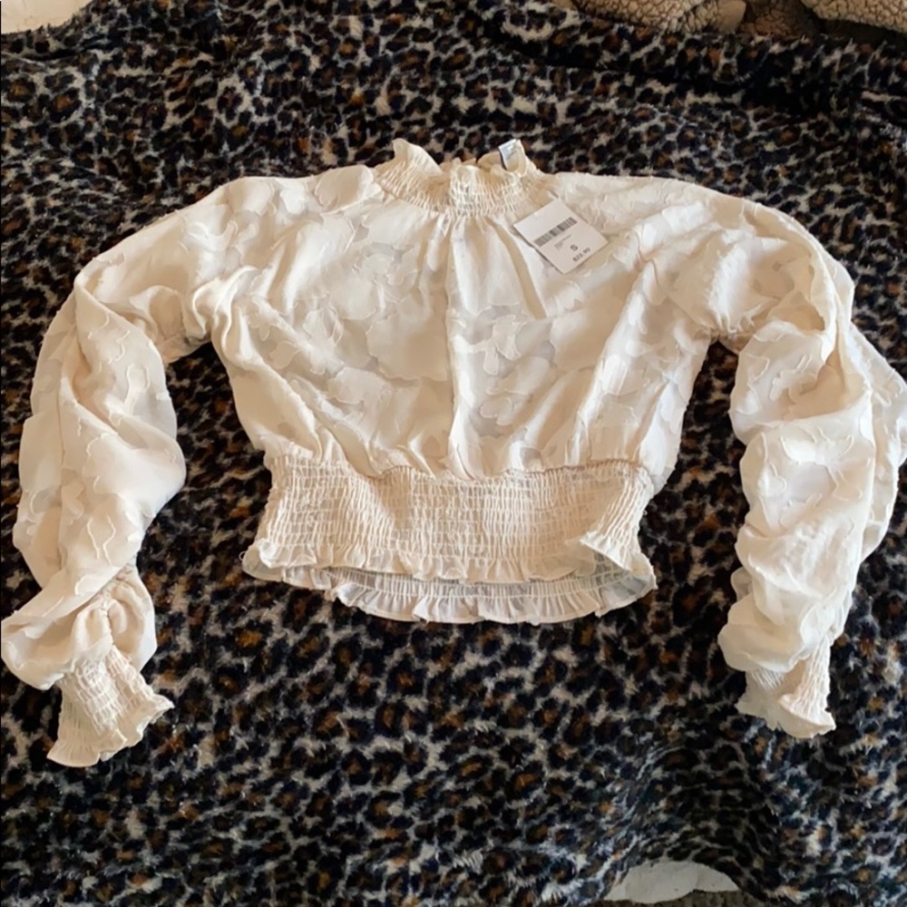 Cream floral long sleeve